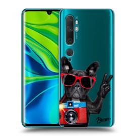 Picasee Silikónový prehľadný obal pre Xiaomi Mi Note 10 (Pro) - French Bulldog