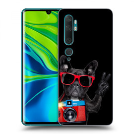 Picasee Silikónový čierny obal pre Xiaomi Mi Note 10 (Pro) - French Bulldog