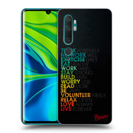 Picasee Silikónový čierny obal pre Xiaomi Mi Note 10 (Pro) - Motto life