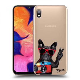 Picasee Silikónový prehľadný obal pre Samsung Galaxy A10 A105F - French Bulldog