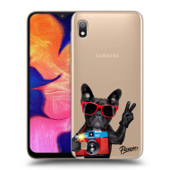 Picasee Silikónový prehľadný obal pre Samsung Galaxy A10 A105F - French Bulldog - cena, porovnanie