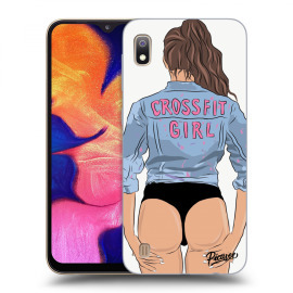 Picasee Silikónový prehľadný obal pre Samsung Galaxy A10 A105F - Crossfit girl - nickynellow