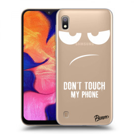 Picasee Silikónový prehľadný obal pre Samsung Galaxy A10 A105F - Don't Touch My Phone