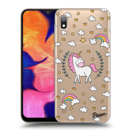 Picasee Silikónový prehľadný obal pre Samsung Galaxy A10 A105F - Unicorn star heaven