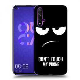 Picasee Silikónový čierny obal pre Huawei Nova 5T - Don't Touch My Phone