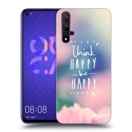 Picasee Silikónový čierny obal pre Huawei Nova 5T - Think happy be happy