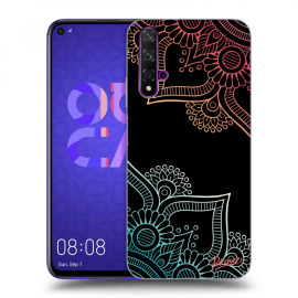 Picasee Silikónový čierny obal pre Huawei Nova 5T - Flowers pattern