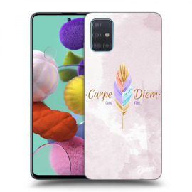 Picasee Silikónový čierny obal pre Samsung Galaxy A51 A515F - Carpe Diem