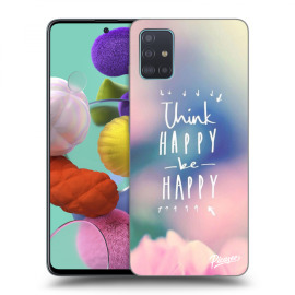 Picasee Silikónový čierny obal pre Samsung Galaxy A51 A515F - Think happy be happy