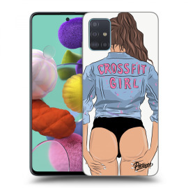 Picasee Silikónový čierny obal pre Samsung Galaxy A51 A515F - Crossfit girl - nickynellow