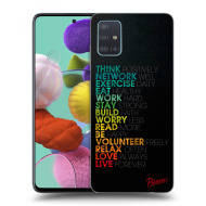 Picasee Silikónový čierny obal pre Samsung Galaxy A51 A515F - Motto life - cena, porovnanie