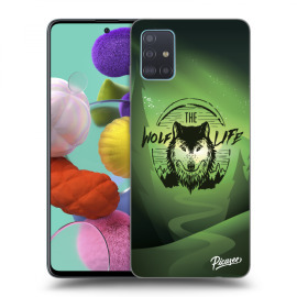 Picasee Silikónový čierny obal pre Samsung Galaxy A51 A515F - Wolf life