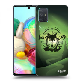 Picasee Silikónový čierny obal pre Samsung Galaxy A71 A715F - Wolf life