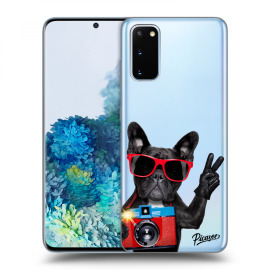 Picasee Silikónový prehľadný obal pre Samsung Galaxy S20 G980F - French Bulldog