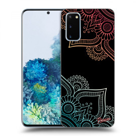 Picasee Silikónový čierny obal pre Samsung Galaxy S20 G980F - Flowers pattern