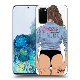 Picasee Silikónový prehľadný obal pre Samsung Galaxy S20 G980F - Crossfit girl - nickynellow