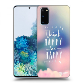 Picasee Silikónový prehľadný obal pre Samsung Galaxy S20 G980F - Think happy be happy