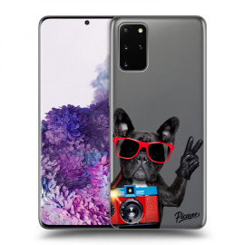 Picasee Silikónový prehľadný obal pre Samsung Galaxy S20+ G985F - French Bulldog