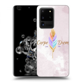 Picasee Silikónový prehľadný obal pre Samsung Galaxy S20 Ultra G988F - Carpe Diem