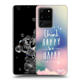 Picasee Silikónový prehľadný obal pre Samsung Galaxy S20 Ultra G988F - Think happy be happy