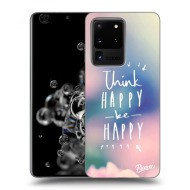 Picasee Silikónový prehľadný obal pre Samsung Galaxy S20 Ultra G988F - Think happy be happy - cena, porovnanie