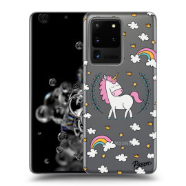 Picasee Silikónový prehľadný obal pre Samsung Galaxy S20 Ultra G988F - Unicorn star heaven