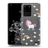 Picasee Silikónový prehľadný obal pre Samsung Galaxy S20 Ultra G988F - Unicorn star heaven - cena, porovnanie