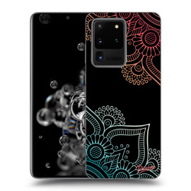 Picasee Silikónový čierny obal pre Samsung Galaxy S20 Ultra G988F - Flowers pattern