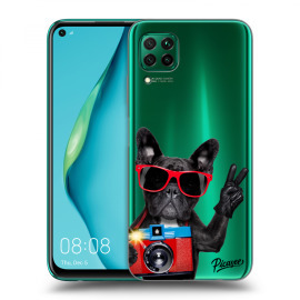 Picasee Silikónový prehľadný obal pre Huawei P40 Lite - French Bulldog