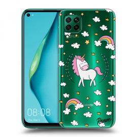 Picasee Silikónový prehľadný obal pre Huawei P40 Lite - Unicorn star heaven