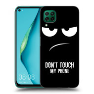 Picasee Silikónový čierny obal pre Huawei P40 Lite - Don't Touch My Phone - cena, porovnanie