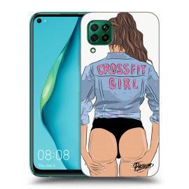 Picasee Silikónový čierny obal pre Huawei P40 Lite - Crossfit girl - nickynellow