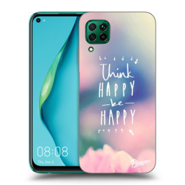 Picasee Silikónový čierny obal pre Huawei P40 Lite - Think happy be happy