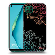 Picasee Silikónový čierny obal pre Huawei P40 Lite - Flowers pattern - cena, porovnanie