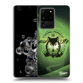 Picasee Silikónový prehľadný obal pre Samsung Galaxy S20 Ultra G988F - Wolf life