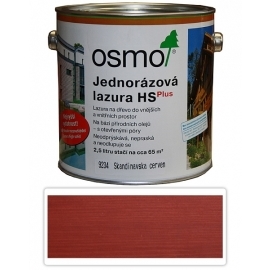 Osmo Color Osmo Jednorázová lazúra na drevo HS plus 9234 Škandinávska červená 0.75l