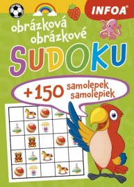 Obrázkové sudoku + 150 samolepiek – zelený zošit