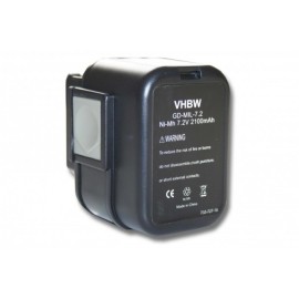 VHBW Milwaukee / AEG PES 7.2T 7.2V NI-MH 2100mAh - neoriginálna