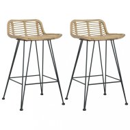 vidaXL Barové stoličky 2 ks ratan / kov 285232 - cena, porovnanie