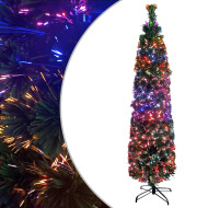 vidaXL Umelý úzky vianočný stromček s podstavcom 210cm optické vlákno - cena, porovnanie