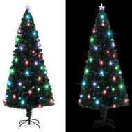 vidaXL Umelý vianočný stromček, podstavec a LED 210 cm , optické vlákno - cena, porovnanie