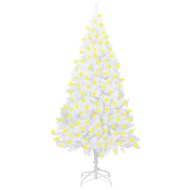 vidaXL Umelý vianočný stromček s LED a hustými vetvičkami biely 210cm - cena, porovnanie