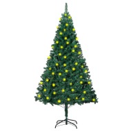 vidaXL Umelý vianočný stromček s LED a hustými vetvičkami zelený 150cm - cena, porovnanie