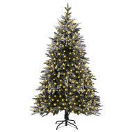 vidaXL Umelý vianočný stromček s LED a vločkami snehu 240cm PVC a PE - cena, porovnanie