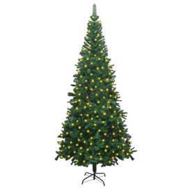 vidaXL Umelý vianočný stromček s LED L 240cm zelený