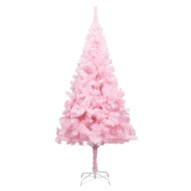 vidaXL Umelý vianočný stromček s podstavcom ružový 180cm PVC