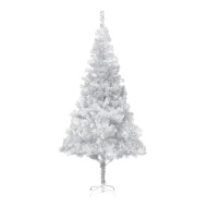 vidaXL Umelý vianočný stromček s podstavcom, strieborný 210 cm , PET - cena, porovnanie