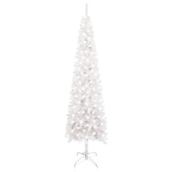 vidaXL Úzky vianočný stromček s LED biely 240cm - cena, porovnanie