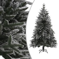 vidaXL Zasnežený umelý vianočný stromček zelený 120cm PVC a PE - cena, porovnanie