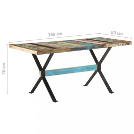 vidaXL Jedálenský stôl drevo / oceľ 160x80x76 cm 321609